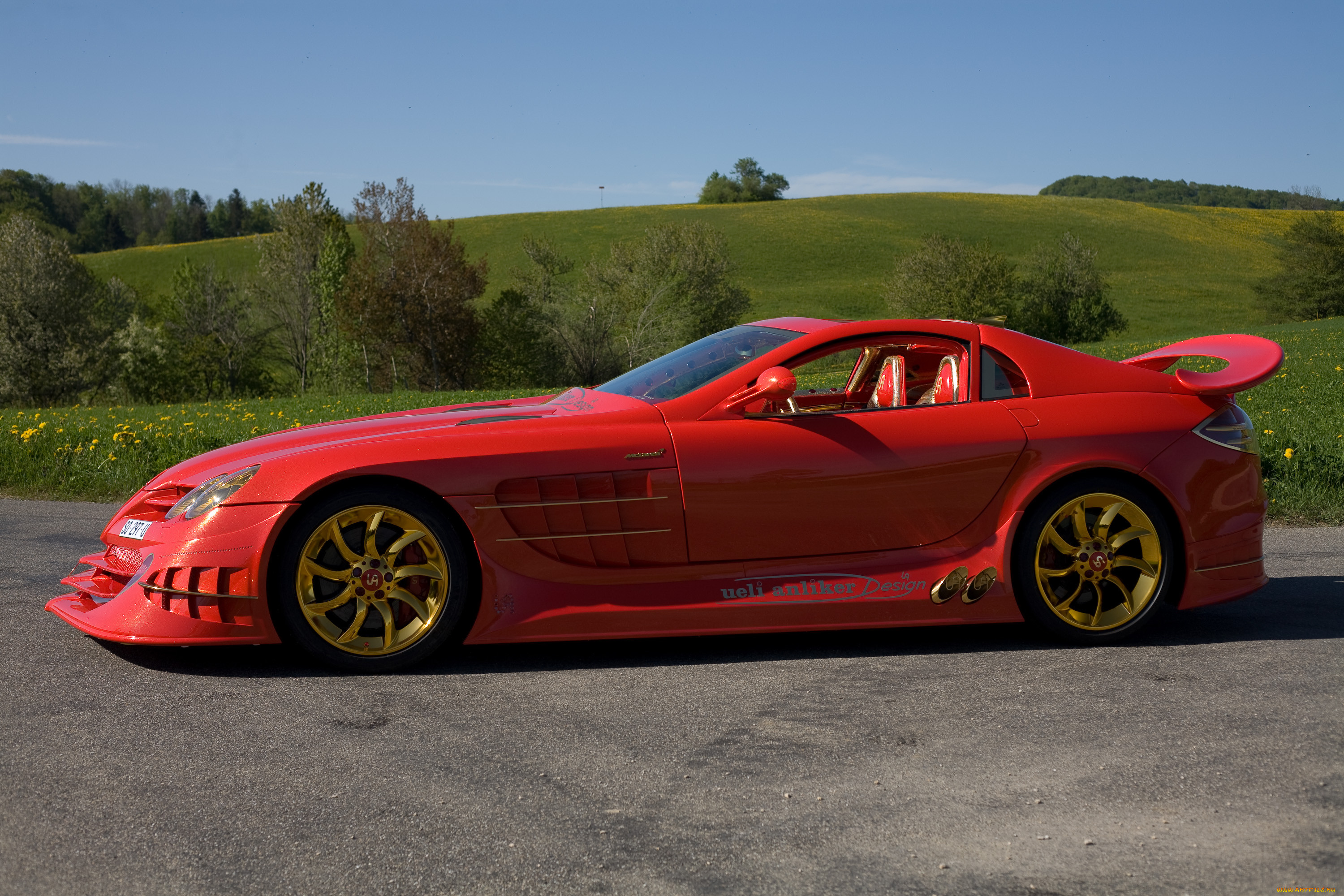 mercedes-benz slr mclaren 999 red gold dream 2011, , mercedes-benz, slr, mclaren, 999, red, gold, dream, 2011